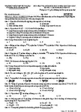 Đề kiểm tra Chương I môn Hóa học Lớp 10 - Mã đề 132 - Năm học 2014-2015 - Trường THPT Võ Thị Sáu